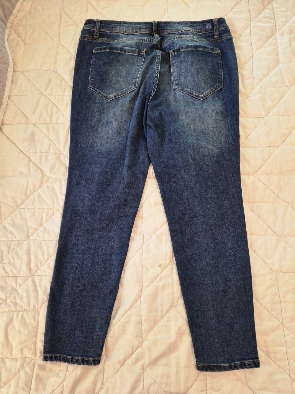 Kensie Japanese Phoenix Embroidered Ankle Skinny Jeans- Size 12/31 - Picture 3 of 10